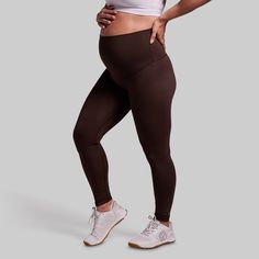 Comfort, practicality, and mobility are at the core of our maternity wear. And that stays true for our Brown Maternity Leggings. With a comfortable and supportive high-waist that goes over your belly, these brown pregnancy leggings were designed for active soon-to-be moms who aren’t slowing down in the gym—even if that looks a little different than before. Versatile Brown Yoga Activewear, Full-length Brown Activewear For Yoga, Full Length Brown Activewear For Yoga, Brown Full-length Activewear For Yoga, Full Length Brown Yoga Activewear, Compressive Brown Leggings For Yoga, Brown Compressive Leggings For Yoga, Brown Compressive Yoga Leggings, High Waist Brown Yoga Leggings