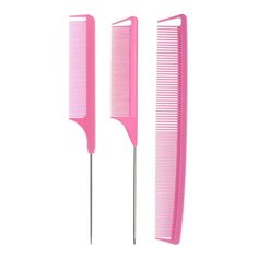 100% brand new and high quality Features: The pointed handle of the tail is applied for dividing the hairline and curling hair. It helps you take care of the styling quickly and efficiently. The sleek body of the bottom makes the touch of the head more comfortable and enjoy the fun of hair dyeing. Multi functions, one comb has multiple uses to meet various needs. Practical: for parting, combing, sectioning, coloring, separating, styling your hair and more. Comes with 3 pieces parting combs for b Parting Comb, Curling Hair, Rat Tail Comb, Tail Comb, Rat Tail, Comb Set, Curled Hairstyles, Hair Brush, Comb