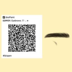 a close up of a person's hair with a qr code on it