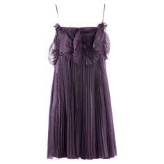 Wonderful work of plissé Purple color 2008 Collection of Byblos Silk Pleated Dress For Cocktail, Silk Pleated Dress With Folds For Cocktail, Elegant Purple Pleated Mini Dress, Purple Pleated Evening Dress, Silk Sleeveless Pleated Mini Dress, Sleeveless Silk Pleated Mini Dress, Silk Sleeveless Mini Dress With Pleats, Sleeveless Silk Mini Dress With Pleats, Bug Party