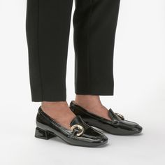 WOMENS Daiss 30 Trim Black Patent Loafers | Clarks US Modern Flat Loafers For Office, Black Patent Leather Loafers With Buckle Closure, Spring Formal Patent Leather Loafers, Classic Patent Leather Loafers With Buckle Closure, Business Patent Leather Loafers With Low Heel, Spring Patent Leather Loafers With Low Heel, Office Patent Leather Loafers With Buckle Closure, Sleek Office Loafers With Round Toe, Office Patent Leather Loafers With Almond Toe