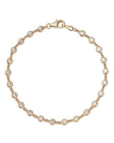 Bloomingdale's Fine Collection Diamond Station Tennis Bracelet in 14K Yellow Gold, 1.60 ct. t.w. - Exclusive Tennis Bracelet, Jewelry Accessories, Tennis, In Store, Buy Online, Yellow Gold, Bracelet, Yellow, Gold