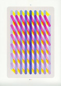 an image of colored straws on a white paper with blue and yellow lines in the middle