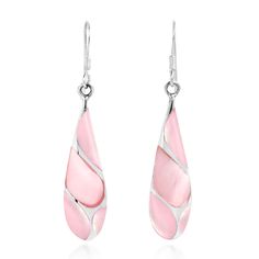 PRICES MAY VARY. Material: Sterling Silver | Trademark: Stamped 925 Stone: Mother of Pearl | Color: Pink | Finish: Shiny, Polished | Style: Trendy, Modern, Teardrop Overall Measurements: 9 mm (0.35 in) wide x 45 mm (1.77 in) long (including hooks) | Weight: 5.5 grams Earring Type: Pierced Dangle Earrings | Closure: Fish Hooks Item comes with original AERAVIDA jewelry packaging card. Perfect for gift giving to someone special or keep for yourself! Beautiful teardrop dangle earrings are constructe Pink Pearl Earrings, Mother Of Pearl Inlay, Pearl Inlay, Teardrop Dangle Earrings, Earrings Pink, Handcrafted Earrings, Pink Pearl, Dream Jewelry, Jewelry Packaging