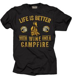 Wine Campfire T-Shirt Camping Camp Summer Tee Shirt Pre-shrunk Cotton Camp Shirt For Outdoor Activities, Cotton T-shirt With Letter Print For Camping, Screen Print Graphic Tee For Camping, Summer Hiking T-shirt With Screen Print, Graphic Tee For Camping, Cotton Camp Shirt With Graphic Print For Outdoor Activities, Pre-shrunk Cotton Camp Shirt For Outdoor, Cotton Graphic Print Camp Shirt For Outdoor Activities, Pre-shrunk Short Sleeve Shirt For Camping