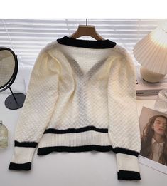 Style: commuting Size: one size Color: white, black White Long Sleeve Cardigan For Winter, Trendy White Cardigan For Work, Trendy White Winter Outerwear, White Cardigan For Workwear In Fall, White Cardigan For Work In Fall, Trendy White Outerwear For Fall, Trendy White Long Sleeve Outerwear, Mode Mantel, Coat Women Fashion