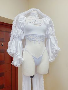 - Please read item description before purchase! - We are glad to announce, that 2b bride cosplay costume from Nier Automata is available for orders! Product is fully custom made and gonna be created according to your measurements. Any size can be done! Costume includes next parts: bodice with sleeves (made from satin with transparent details), gloves, headpiece, veil and plume. - How place your order - After placing of order via purchase of this listing our manager will contact you within 1-2 bu White Fitted Cosplay Costume For Costume Party, White Fantasy Costume For Costume Party, White Fantasy Costume For Themed Events, White Fantasy Costumes For Themed Events, White Cosplay Costume For Costume Party, White Cosplay Costume For Costume Party Events, White Fitted Fantasy Cosplay Costume, White Gothic Fitted Costume, White Fitted Gothic Costume