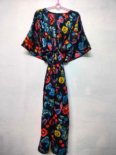 We also take wholesale orders in best wholesale price. For order contact us. "♥ Welcome to Handicraft Tex ♥" Description Item details:-Handmade Material:-Cotton Size One size (plus) US women's letter Product: 1 PC Printed Cotton Kaftan Cotton Kaftan / Kimono made From Hand block Printed Fabric.It is hand printed fabric using natural dyes Measurements or Sizes: (APPROX) Length- 48 Inches Bust-48 inches Size: Free Size Kimono Color: Multi-color as Shown in Image. Note: The color and brightness of Floral Print Wrap Beachwear Cover-up, Multicolor Printed Wrap Cover-up, Printed Free Size Beach Dress, Bohemian Swimwear With Tie Waist For Summer, Multicolor Summer Kimono For Beach Cover-up, Tropical Black V-neck Swimwear, Beachwear Patterned Kaftan For Beach, Patterned Beachwear Kaftan For Beach, Multicolor Free Size Beachwear Cover-up