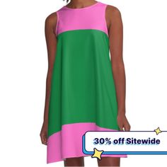 Loose-fit, mid-length sleeveless dress with silky handfeel. Printed on both sides. Machine washable. Size range XS-2XL. designs with two colors (pink, green) Green A-line Midi Dress, Pink A-line Sleeveless Dress For Spring, Green Sleeveless Knee-length Dress For Spring, Green Sleeveless Knee-length Spring Dress, Pink Fitted A-line Sleeveless Dress, Green Knee-length Sundress, Fitted Green Sleeveless Knee-length Dress, Green A-line Midi Dress For Summer, Green Knee-length Sleeveless Dress