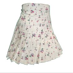 Pleated Skater Skirt Tennis Retro Floral Mini Cottage Core Large Nwt This Cute Piece Is Not Your Basic Pleated Tennis Skirt. It Is Cottagecore Meets Prep Academia. In An Ivory Small Retro Floral Print. Side Zip, Unlined, Machine Washable Brand : Love, Fire Condition : New With Tags Measurements Taken Flat : Waist : L 15.5” Length : 16.75” ** Shipping-Orders Are Shipped Same Day Or Next Business Day. I Can Not Control Ship Time Once The Item Leaves My Care. Please Keep This In Mind When Placing A Pink Cotton Mini Pleated Skirt, Fitted Cotton Pleated Pink Skirt, Pink Floral Print Skort, Floral Print Fitted Pleated Skirt, Fitted Floral Print Pleated Skirt, Pink Fitted Pleated Skirt Feminine Style, Fitted Pink Pleated Skirt Feminine Style, Fitted Pink Pleated Feminine Skirt, Fitted Feminine Pink Pleated Skirt