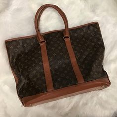 Vintage Louis Vuitton Monogram Sac Weekend Pm Moderate Wear Throughout Leather Trims Has Peeling Handles & Corners Have Heavy Wear Interior Has Marks & Moderate Usage 18”L X 11.5”H Vintage Louis Vuitton, Womens Tote Bags, Leather Trims, Louis Vuitton Monogram, Louis Vuitton Bag, Louis Vuitton, Monogram, Leather, Women Shopping