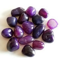 Tumbled Purple Brazil Agate Dyed Gemstone Making Decorations, Crafts Jewelry Making, Purple Agate, Colors Purple, Calming Stones, Rock Collection, Amethyst Purple, Agate Crystal, Wedding Headpiece