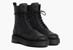 Platform Combat Boots, Black Platform Boots, Womens Combat Boots, Black Combat Boots, Black Platform, Black Matte, Platform Boots, Leather Gloves, Women Lace