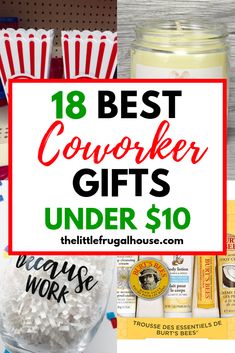 Looking for inexpensive Christmas gifts for coworkers? These are my favorite Christmas gifts for coworkers under $10. These gifts are perfect for employees and employees. And they are great gifts to give on a budget! Inexpensive Christmas Gifts For Coworkers, Cheap Gifts For Coworkers, Budget Christmas, Affordable Christmas Gifts, Coworker Gifts