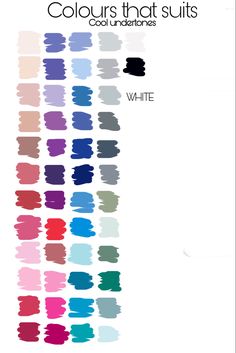 Colour Palette For Cool Skin Tone, Best Color For Cool Undertone, Colors That Suit Cool Undertones, Colours That Suit Cool Skin Tones, Best Colours For Cool Undertones, Clothing Colours For Cool Skin Tones, Cool Winter Undertones Clothes, Color Palette For Cool Undertone, Colours For Cool Toned Skin