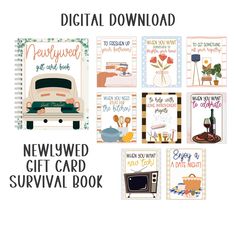 the newwed gift card survival book is available for purchase on all items in the store