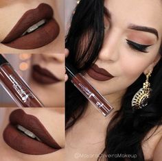 Pinterest: @adeolaxox † Dark Brown Lipstick, Brown Lipstick, Fall Makeup, Makati, Lip Stain