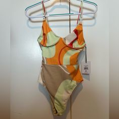 Manufacturer:Revel Rey Suggested Price:$210.00 Manufacturer Color:Calder Crepe Condition:New With Tags Style Type:One-Piece Swimsuit Collection:Revel Rey Material:82% Polyester/18% Spandex; Lining: 85% Nylon (100% Recycled)/15% Spandex Country Of Origin:Indonesia Specialty:Underwire Size:Xs Gender:Womens Fabric Type:Polyester Size Origin:Usa Size Type:Regular Hygienic Liner Is Missing, Still With Tags Trendy One-piece Bodysuit For Poolside, Trendy Lined Bodysuit For Poolside, Trendy Lined One-piece Swimwear For Poolside, Trendy Lined One-piece Swimsuit For Poolside, Trendy Lined Body One-piece For Poolside, Trendy Lined One-piece For Poolside, Trendy Fitted Bodysuit For Poolside, Trendy Fitted Bodysuit For The Pool, Spring Pool Bodysuit With Underwire