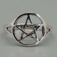 IF YOU REQUIRE A LARGER QUANTITY THAN IS SHOWING PLEASE CONTACT US WE MAY BE ABLE TO ACCOMMODATE YOU *  Simple, understated and subtle pentagram ring *  Hand made in our workshops in Devon *  .925 fully hall marked sterling silver ring *  Available in J-T *  Special Sizes are available on request *   Postage is included with all items dispatched in the      UK *   If you change your mind for whatever reason we are      happy to accept a return, however, if your reason for      return is through Pagan Ring, Adjustable Silver Gothic Rings, Symbolic Silver Hypoallergenic Rings, Devon, Rings Statement, Statement Rings, Sterling Silver Rings, Initials, Ring Size