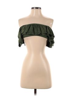 J.Crew Sleeveless Top Size: 2X-Small Green Tops - used. 85% POLYAMIDE, 15% ELASTANE, Strapless, | J.Crew Sleeveless Top Green Strapless Tops - Used - Size 2X-Small Strapless Tank Top For Spring Beach, Strapless Tank Top For Beach In Spring, Fitted Green Sleeveless Tube Top, Sleeveless Cotton Tube Top For Beach, Cotton Sleeveless Tube Top For Beach, Green Bandeau Crop Top For Spring, Green Stretch Bandeau Crop Top, Summer Stretch Tank Tube Top, Strapless Tank Top For Vacation