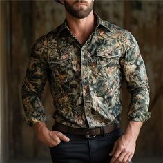 Season:Fall  Winter; Fabric:4-Way Stretch Fabric; Sleeve Length:Long Sleeve; Look After Me:Machine wash; Gender:Men's; Style:Casual; Elasticity:Micro-elastic; Tops Type:Shirt; Occasion:Daily Wear,Going out,Weekend; Pattern:Camo / Camouflage; Design:Pocket,Button-Down,Print; Neckline:Turndown; Brand:OUKU; Listing Date:10/24/2023; Bust:; Length:; Shoulder Width:; Fit US Size:; Fit UK Size:; Fit EU Size:; Sleeve Length: Casual Camouflage Tops With Pockets, Camouflage Cotton Shirt For Outdoor, Casual Camouflage Shirt For Outdoor, Outdoor Camouflage Cotton Shirt, Outdoor Camouflage Top With Pockets, Green Shirt For Fall Outdoor Activities, Khaki Winter Outdoor Shirt, Green Shirt For Fall Outdoor Events, Green Shirt For Outdoor Fall Activities