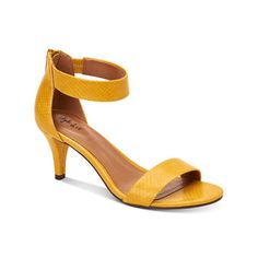 Style & Co Women's Yellow Paycee Two-Piece Dress Sandals Size 8m New With Box Classic Dress Sandals Round Open-Toe Manmade Upper / Manmade Sole Fitted Synthetic Sandals For Summer, Fitted Yellow Sandals For Summer, Fitted Ankle Strap Sandals For Spring, Fitted Yellow Synthetic Sandals, Classic Dress, Dress Sandals, Two Piece Dress, Piece Dress, Women's Style