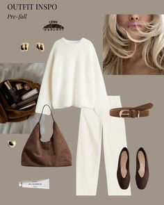 Neutrals Outfit, Mode Casual, White Outfit, 가을 패션, Fashion Mode