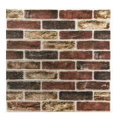 a brick wall that is made out of various colors and sizes, including red, brown,