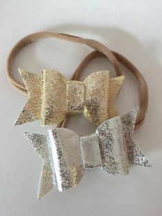 Peyton Metallic Felt Bows by peytonsplaygroundco on Etsy Silver Tinsel, Felt Bows, To Sleep, Alligator, One Size Fits All, Metallic Silver, Origami