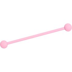 a pink ball and stick on a white background