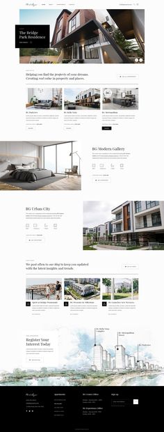 an image of a website design for a real estate