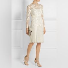 Temperley London Catroux Embroidered Layered Tulle Ivory Cream Dress 12 New With Tags. Gorgeous On! Elegant Floral Embroidery Lace Dress For Formal Occasions, White Elegant Lace Dress For Gala, Elegant White Lace Dress For Gala, Chic Fitted Embroidered Dress For Wedding, Chic Fitted Embroidered Wedding Dress, Chic Embroidered Fitted Wedding Dress, Elegant Embellished Lace Dress, Elegant Cream Lace Dress, Elegant Fitted Embroidered Dress For Gala