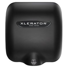 a black paper towel dispenser with the xerator logo on it