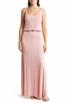 GO COUTURE Sleeveless Blouson Maxi Dress | Nordstromrack Daytime Dresses, Dress Cuts, Long Maxi, Long Maxi Dress, Sundress, Nordstrom Rack, Scoop Neck, Summer Outfits, Dress Outfits