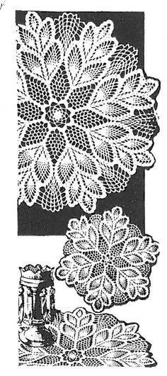 an old fashioned crochet doily is shown