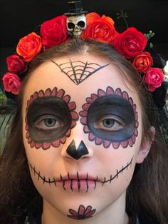 Day Of The Dead Make Up Kids, Catrina Kids Makeup, Day Of The Dead Kids Makeup, Diy Day Of The Dead Makeup, Day Of The Dead Face Paint Kids, Day Of The Dead Halloween Makeup, Dia De Los Muertos Makeup For Kids