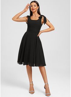 JJ's House Bow Chiffon Square Fall Spring Summer Winter A-line General Plus Back Zip Coquette Skater Dresses Beautiful Back Simple Sweet & Flow Black Height:5.8ft（176cm） Bust:32in（82cm）Waist:24in（61cm）Hips:35in（89cm） Knee-Length Black Sleeveless Homecoming Dress. #JJ's House #Bow #Chiffon #Square #Fall #Spring #Summer #Winter #Aline #General #Plus #BackZip #Coquette #SkaterDresses #BeautifulBack #Simple #Sweet&Flow #Black #KneeLength #Black #Sleeveless #HomecomingDress