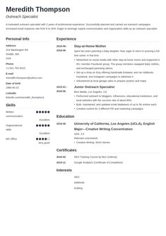 a professional resume with no work experience is shown in this image, it shows the profile and