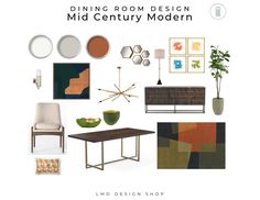 the dining room design mid century modern