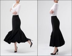 Women Woolen Fishtail Skirt / Long Skirt – Ofelya Boutique Long Maxi Skirt, Fishtail Skirt, Long Maxi Skirts, Skirt Long, Long Maxi, Small Waist, Elegant Fashion, Long Skirt, Maxi Skirt