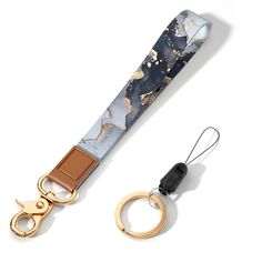 PRICES MAY VARY. 【Fashionable Lanyard for Keys】Lanyard key chain holder with unique design, simple but fashionable, it matches with your youth and vitality & individuality. Available in multiple style, boho, floral, marble, leopard. Great eye catching colors that varies pink, blue, black, red, orange, purple. 【Multifunctional Wristlet Strap for Keys】With the cute key lanyard, it is ultra easily to carry your stuff like keys, car keys, ID Badge, license, card holder, wallets, charms, and other li Gold Rectangular Keychain With Key Leash, Adjustable Wristlet With Interior Key Chain Holder For Travel, Gold Rectangular Wristlet With Wrist Strap, Gold Wristlet With Wrist Strap For Everyday Use, Strap Keychain, Keychain Holder, Chain Lanyard, Wrist Lanyard, Lanyard Keychain