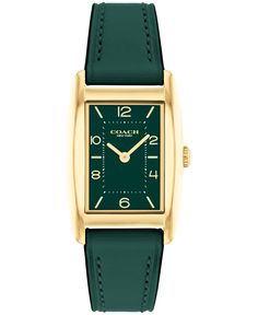 in stock Classic Green Leather Watch Accessories, Classic Coach Watch For Formal Occasions, Classic Coach Watches For Formal Occasions, Green Watch With Leather Strap For Formal Occasions, Green Leather Strap Watch For Formal Occasions, Formal Green Watch With Leather Strap, Classic Green Formal Watch Bands, Classic Green Watch With Leather Strap, Classic Green Watch For Formal Occasions