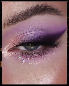 Sweet 16 Makeup, Eyeshadow Purple, Purple Makeup Looks, Maquillage Yeux Cut Crease, Prom Eye Makeup, Purple Eye Makeup, Cute Eye Makeup, Birthday Makeup