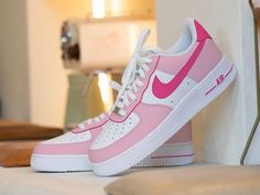 Step up your sneaker game with our Custom Pink Nike Air Force 1 Sneaker! These bold kicks will make a statement as you take on any challenge. The unique design adds a touch of risk-taking to your style. Step out in confidence and show off your adventurous side with these sneakers. 🔥 100% genuine, Brand New.👟 Custom sneakers.★Every pair is hand-made and unique.✨Best quality waterproof and scratch-proof paints used.🎉 1000+ satisfied customers across various platforms.🎁 Treat the shoes as art a Barbie Air Force Ones, Barbie Custom Shoes, Pink Custom Sneakers With Contrast Sole For Streetwear, Pink High-top Custom Sneakers For Streetwear, Pink Custom Sneakers With Gum Sole For Streetwear, Pink Custom Sneakers With Contrast Sole, Pink Sporty Custom Sneakers With Contrast Sole, Sporty Custom Pink Sneakers With Contrast Sole, Pink Gum Sole Sneakers For Streetwear