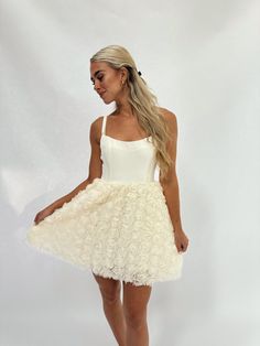 DI8476FO floral lace contrast a line dress Fore Collection Flirty Mini Dress For Wedding Party Season, Flirty Mini Bridesmaid Dress, Flirty Mini Length Bridesmaid Dress, Cream A-line Prom Dress, Chic Fitted Bridesmaid Dress For Prom Season, Flirty Mini Dress For Wedding And Prom Season, Flirty Mini Dress For Prom Season Wedding, White Mini Dress For Prom And Party Season, Flirty Dresses For Homecoming And Prom Season