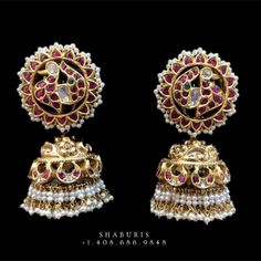 Antique Jhumka,antique buttalu indian,indian gold earrings,chandbali jhumka,ruby emerald jhumka,chandbali earrings,silver Ceremonial Chandbali Danglers With Cutdana, Ceremonial Chandbali Jhumkas With Intricate Design, Temple Jewelry Style Meenakari Chandbalis, Traditional Chandbali Bridal Earrings For Ceremonial Occasion, Traditional Chandbali Bridal Earrings For Ceremonies, Traditional Ceremonial Hallmarked Jhumkas, Bollywood Style Chandbalis For Ceremonial Occasions, Hallmarked Kundan Jhumkas For Festivals, Ceremonial Chandbali Earrings With Tilla