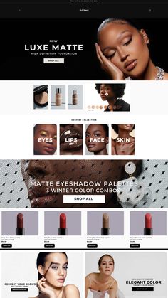 Cosmetic Website Design Lashes Website Design, Lipstick Website Design, Beauty Brand Website Design, Lipgloss Website Design, Lash Website Design, Makeup Marketing Ideas