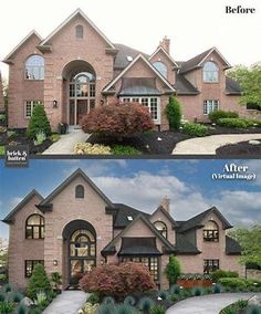 before and after photos of a house