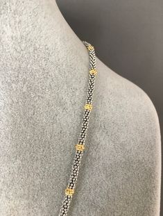 "Delicate Bali Silver and 22k gold vermeil beads are stacked in a row to form this hardy but elegant necklace. It's finished with a silver lobster clasp and a 14k gold vermeil heart charm. A wonderful piece to wear with just about anything! Length may be customized. Bali Silver beads: 3mm Gold vermeil beads: 4mm Total length of necklace: 18\" All silver is sterling. A matching bracelet is available... www.etsy.com/listing/1093219290/gold-and-silver-bracelet As the owner, maker, designer, and cur Elegant Jewelry With Box Chain And Round Beads, Elegant Double Strand Yellow Gold Beaded Necklaces, Elegant Double Strand Yellow Gold Beaded Necklace, Elegant Yellow Gold Double Strand Beaded Necklace, Elegant Silver Chain Necklace With Gold Beads, Elegant Gold Necklaces With Spacer Beads, Elegant Beaded Necklaces With Gold Beads, Elegant Everyday Gold Beaded Necklaces, Gold Double Strand Necklaces With Spacer Beads