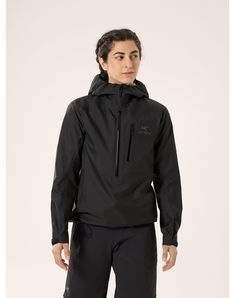 Superlight GORE-TEX shell made with ultralight, ultra-durable Hadron® face fabric. Alpha Series: Climbing and alpine focused systems. The Alpha Lightweight Anorak was previously the Alpha SL Anorak. The Alpha, Shell Jacket, Gore Tex, Climbing, Fabric, Black